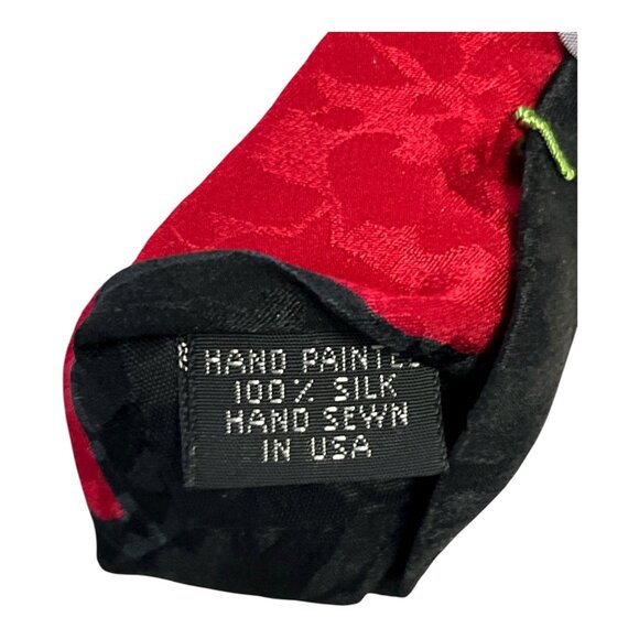 Vtg Robert Daskal for Seeley’s Hand Painted Silk Tie – Abstract Geometric Design - Picture 6 of 6